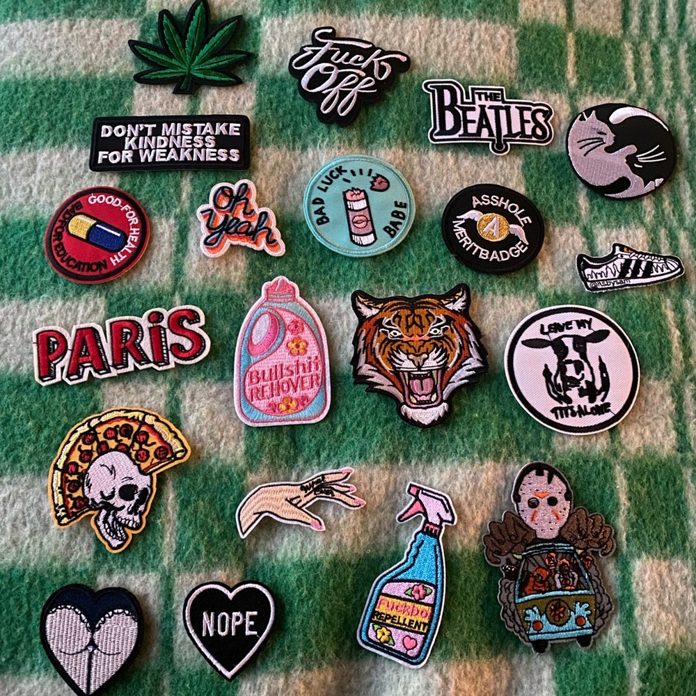 3 for $12 assorted iron on patches